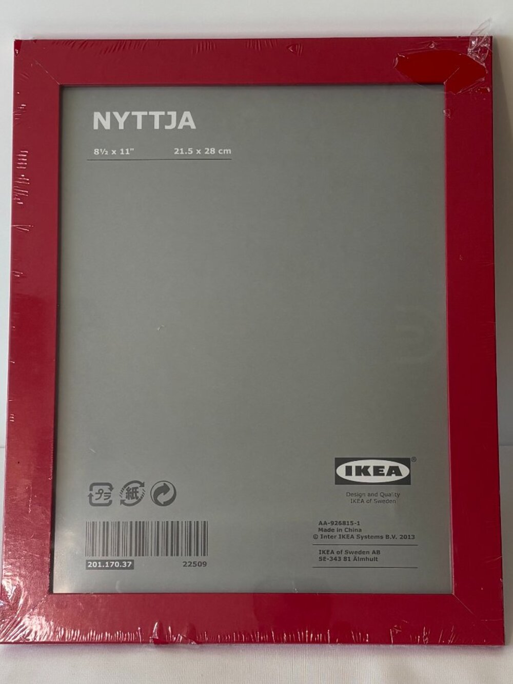 Ikea Nyttja 8.5x11" Red Picture Frame (Sealed)